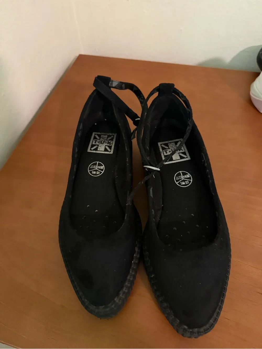 T.U.K pointed ballet ankle star creeper mary janes